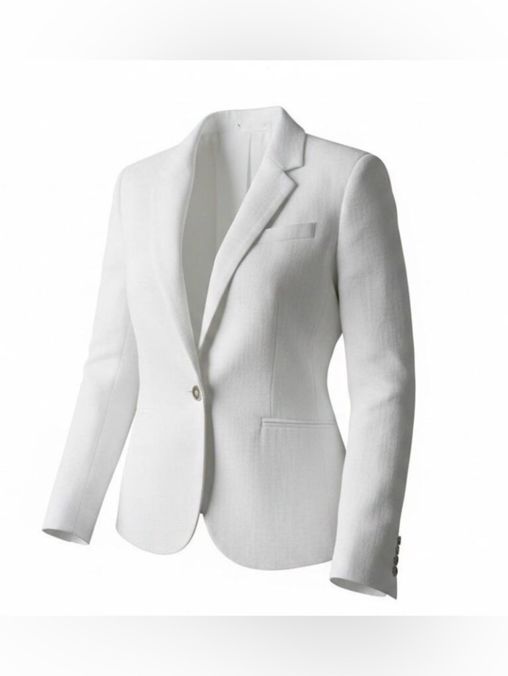 NWOT J. CREW CAMPBELL WHITE 100% Linen Single-Button Tailored Blazer SZ 14 $198